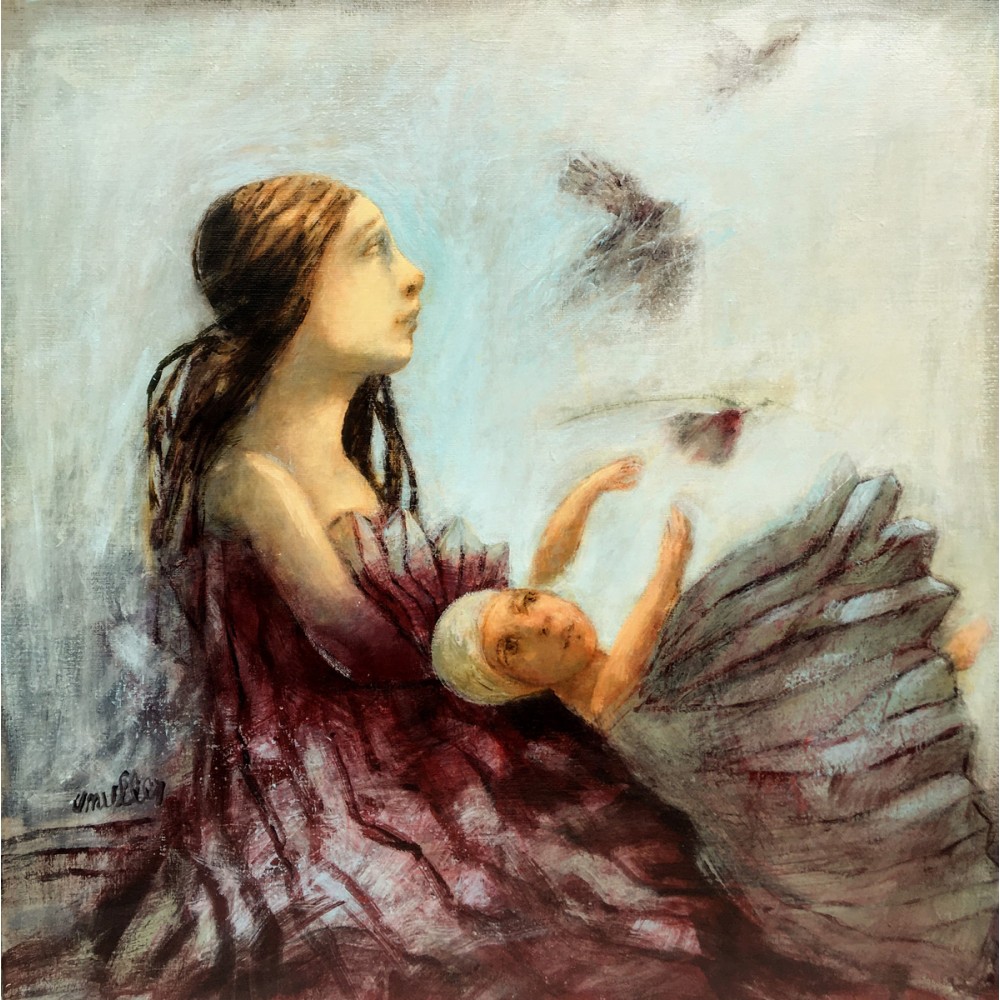 Peinture de Christine Muller Grand vent à l'huile sur toile