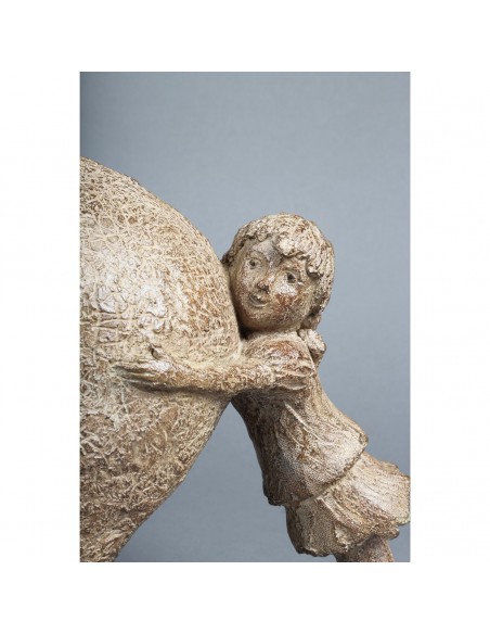Sculpture de Sophie Verger Tiens bon ! en bronze, détail