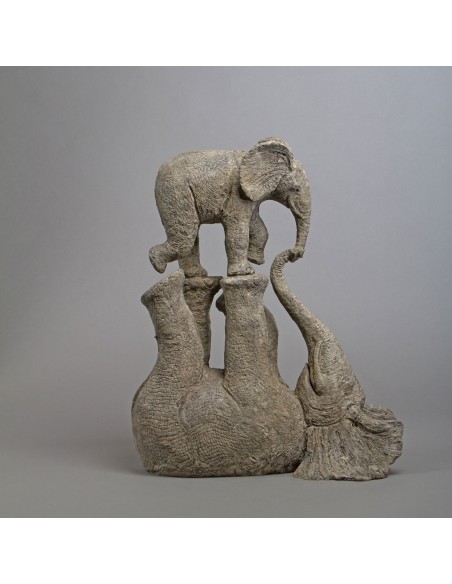 Sculpture de Sophie Verger Tendres jeux en bronze