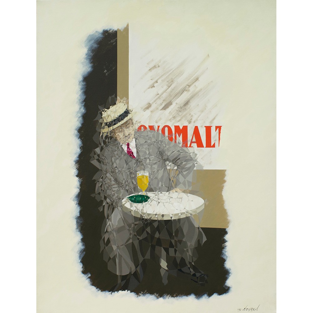 Peinture de Maurice Douard Fin de fête à l'acrylique sur toile